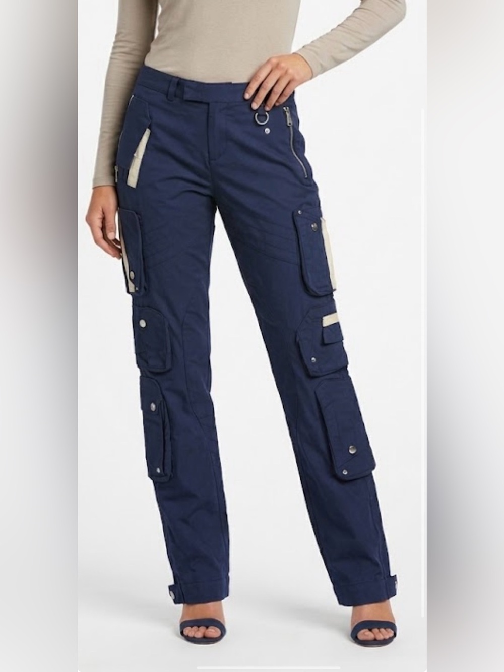 Vintage Ralph Lauren Black Label Navy Blue Slim Bond Cargo Pant
• Size 10